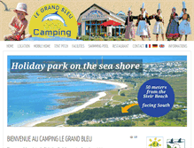 Tablet Screenshot of camping-legrand-bleu.com